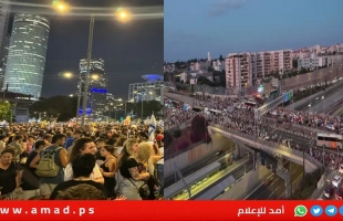 محدث -مئات آلاف متظاهر في شوارع إسرائيل من أجل "صفقة تهدئة وتبادل"- فيديو وصور