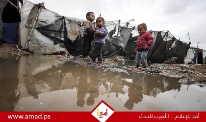 غرق عشرات خيام النازحين في مواصي خانيونس جنوبي غزة