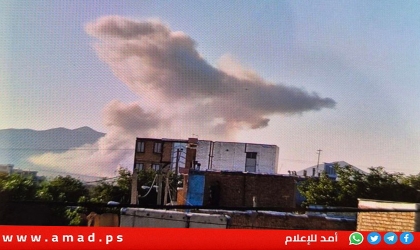 تصاعد الدخان من مصفاة تبريز الإيرانية إثر انفجار خزان نيتروجين